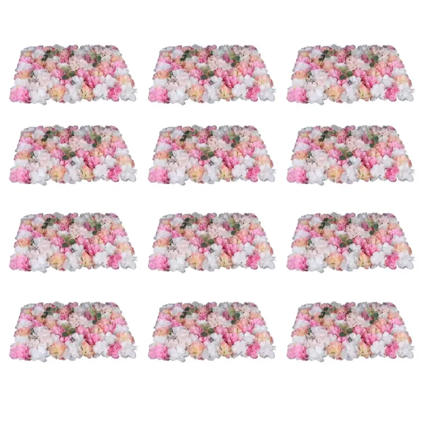 Wedding Street Background DIY Background Flower Panels Flower Wall Wedding Rose Wall Artificial Flowers Panel Garden Decor 40 x 60 cm