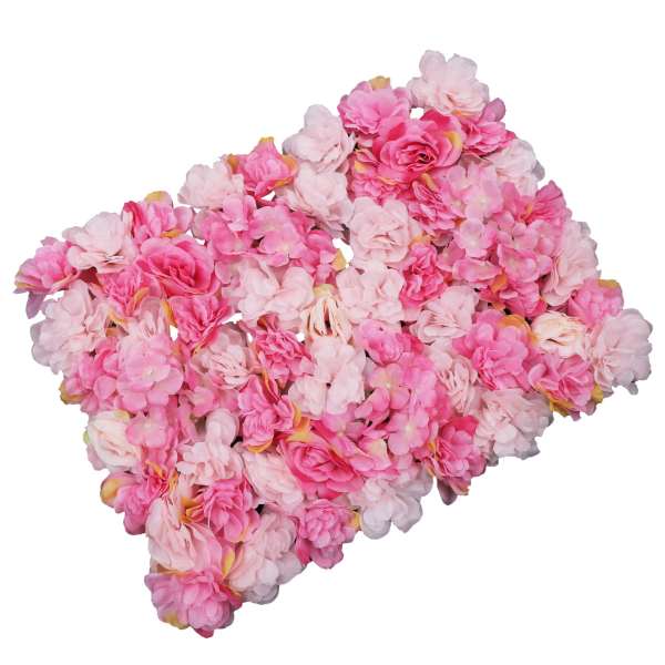 6pcs 23.62 x 15.75 inches Artificial Rose Flower Panels 6pcs Simulation Flowers Wall Hanging Decor Artificial Silk Rose Flower Wall Panel