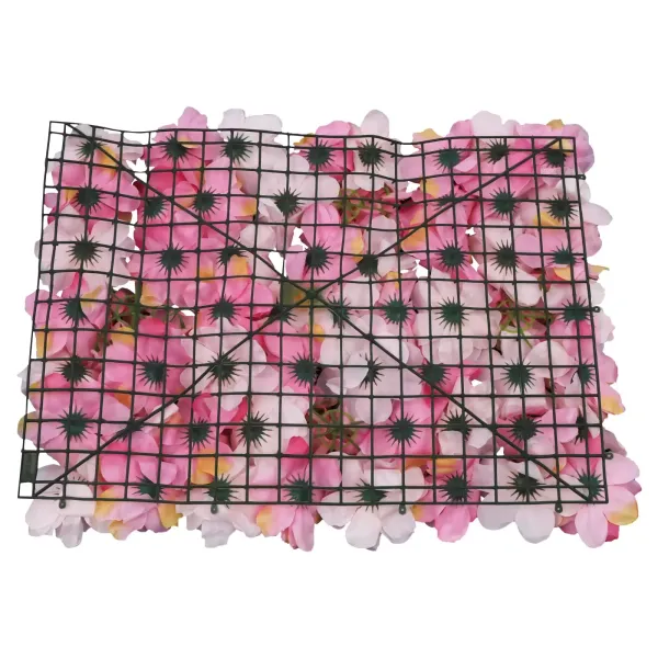 6pcs 23.62 x 15.75 inches Artificial Rose Flower Panels 6pcs Simulation Flowers Wall Hanging Decor Artificial Silk Rose Flower Wall Panel