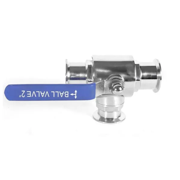 Ball Valve 2 Inch Stainless 304 Three Way Ball Valve Tri Clamp Connection T Type