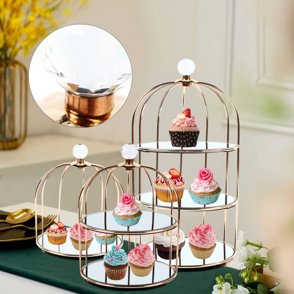 CNCEST Birdcage-shaped Vanity Dresser Organizer Tray, Jewelry Trinket Tray, Makeup Tray for organizing your jewelry, perfume, cosmetics, makeup brushes