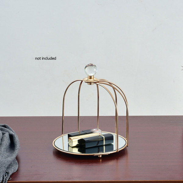 CNCEST Birdcage-shaped Vanity Dresser Organizer Tray, Jewelry Trinket Tray, Makeup Tray for organizing your jewelry, perfume, cosmetics, makeup brushes