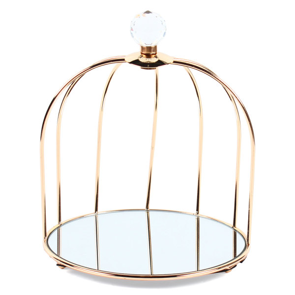 CNCEST Birdcage-shaped Vanity Dresser Organizer Tray, Jewelry Trinket Tray, Makeup Tray for organizing your jewelry, perfume, cosmetics, makeup brushes