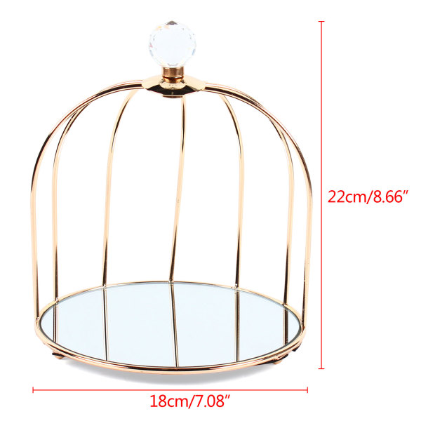 CNCEST Birdcage-shaped Vanity Dresser Organizer Tray, Jewelry Trinket Tray, Makeup Tray for organizing your jewelry, perfume, cosmetics, makeup brushes