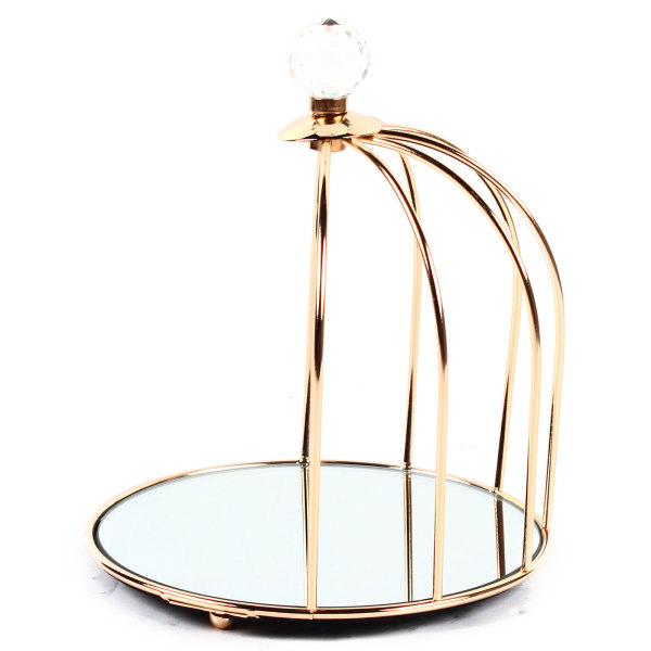 CNCEST Birdcage-shaped Vanity Dresser Organizer Tray, Jewelry Trinket Tray, Makeup Tray for organizing your jewelry, perfume, cosmetics, makeup brushes