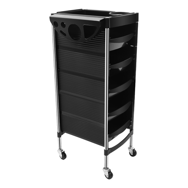 6-Tier Freestanding Beauty Salon Trolley Max.Loading 8kg/17.63lbs Hair Spa Rolling Hairdressing Storage Cart with 5 Drawers