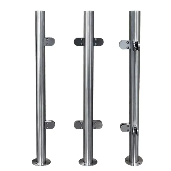 110CM Stainless Steel Balustrade Posts Galss Balustrade Railing Post for Staircase Floor Swimming Pool Guardrail