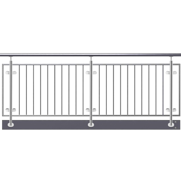 Stainless Steel Balustrade Posts 1100mm Grade 316 Baluster Posts with End Caps(Mid Post)