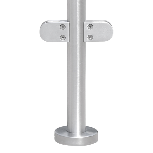 110CM Balustrade Posts with Glass Clamps 8-12mm Stainless Steel Post Balustrades Handrails for Garden Stairs Swimming pool Way Indoor Outdoor