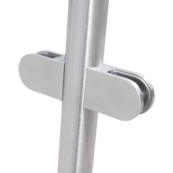 110CM Balustrade Posts with Glass Clamps 8-12mm Stainless Steel Post Balustrades Handrails for Garden Stairs Swimming pool Way Indoor Outdoor
