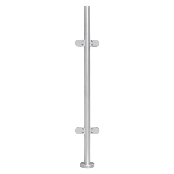 110CM Balustrade Posts with Glass Clamps 8-12mm Stainless Steel Post Balustrades Handrails for Garden Stairs Swimming pool Way Indoor Outdoor