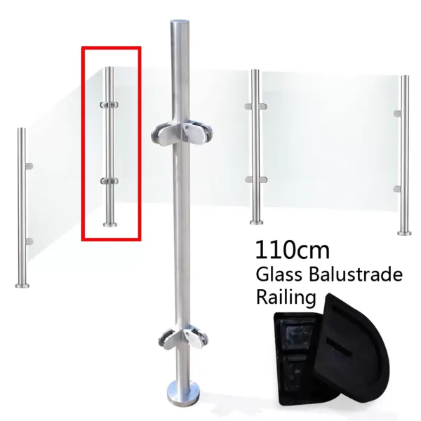 Balustrades and Handrails Garden Stairs Post Glass Landing Staircase Various Options (Corner Post)