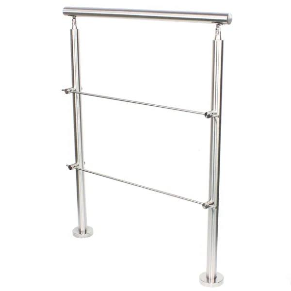 Step Railing Stair Railing Banister Hight 106.5cm Stainless Steel Handrail Safety(80cm, 2 Crossbar) Step Railing Stair Railing Banister Hight 106.5cm Stainless Steel Handrail Safety(80cm, 2 Crossbar)