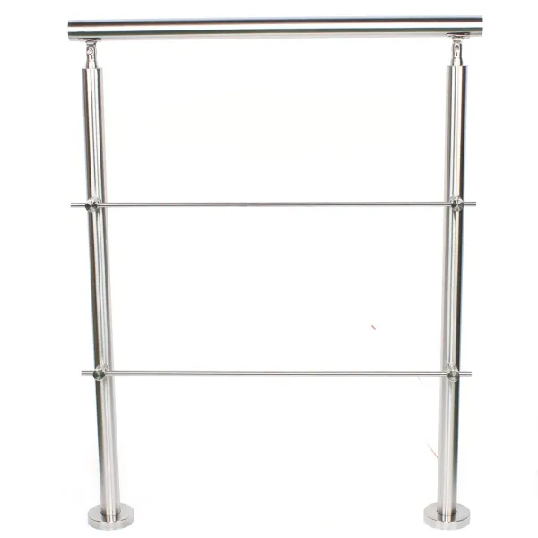 Step Railing Stair Railing Banister Hight 106.5cm Stainless Steel Handrail Safety(80cm, 2 Crossbar) Step Railing Stair Railing Banister Hight 106.5cm Stainless Steel Handrail Safety(80cm, 2 Crossbar)