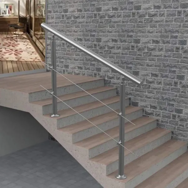 Step Railing Stair Railing Banister Hight 106.5cm Stainless Steel Handrail Safety(80cm, 2 Crossbar) Step Railing Stair Railing Banister Hight 106.5cm Stainless Steel Handrail Safety(80cm, 2 Crossbar)