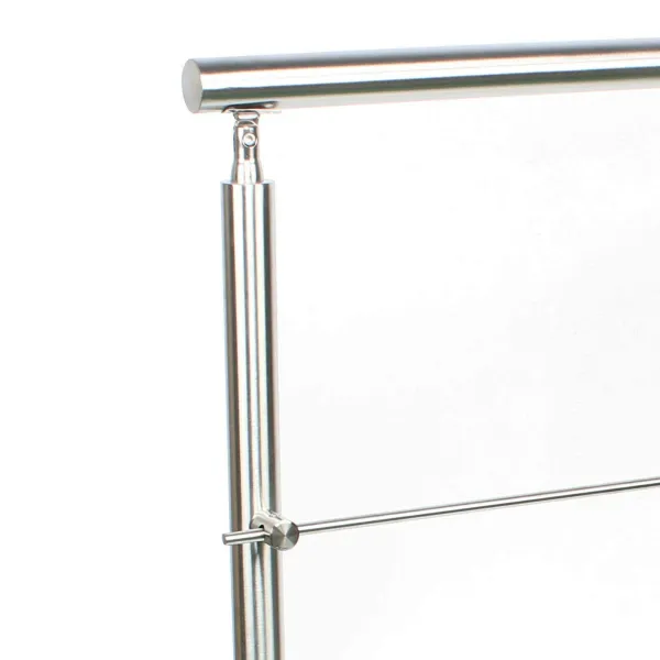 100CM Stainless Steel Handrail Smooth Surface Handrail Set Handrail Floor Mount Garden Handrail