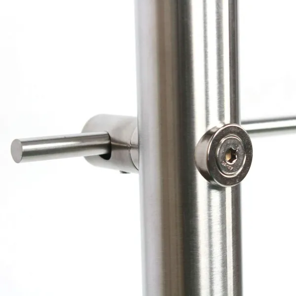 (100cm 3cross bar) Outdoor Safety Grab Rail Mobility Aid Garden Step Railing Stainless Steel Balustrade Posts Balustrade