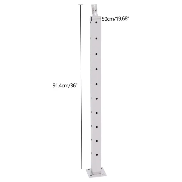 36 inch Handrail Post Stair Cable Railing Post Adjustable Angle 0-90° Stainless