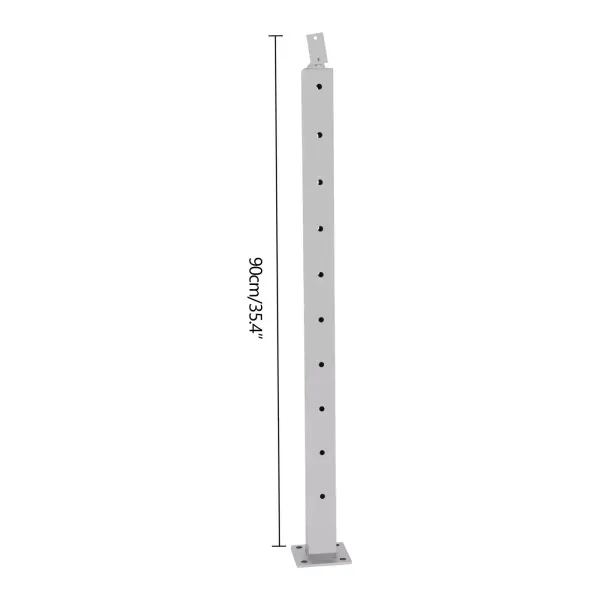 36'' Silver Cable Railing Post Stainless Steel Handrail Stair Rail Post-0-180°