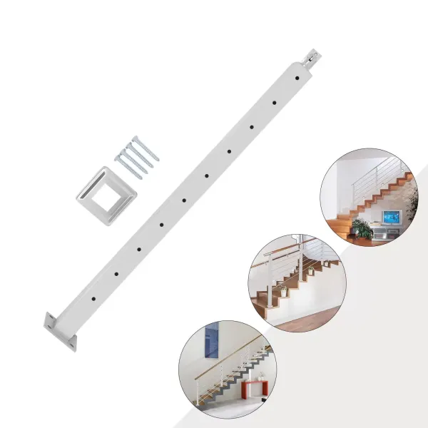 36'' Silver Cable Railing Post Stainless Steel Handrail Stair Rail Post-0-180°