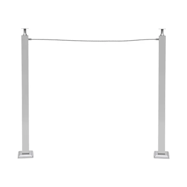 36'' Silver Cable Railing Post Stainless Steel Handrail Stair Rail Post-0-180°