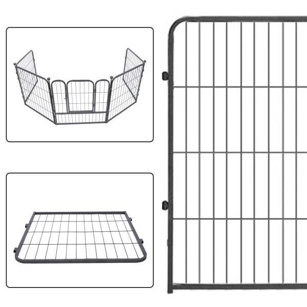 Dog Playpen Outdoor,  Panels Dog Pen 23.6" Height Dog Fence Exercise Pen with Doors