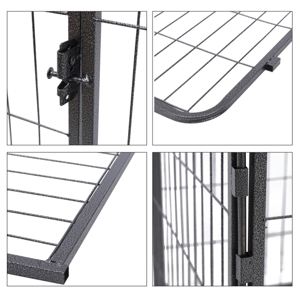 Dog Playpen Outdoor,  Panels Dog Pen 23.6" Height Dog Fence Exercise Pen with Doors
