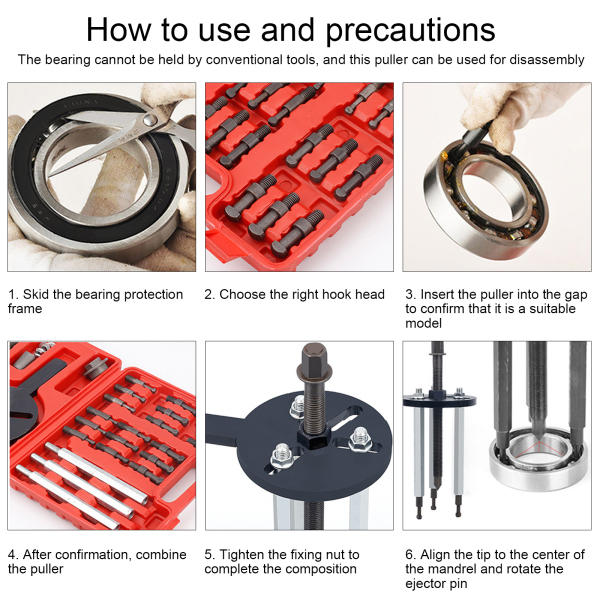 CNCEST 21 in 1 Bearing Disassembly Puller Inner Hole Puller Removal Tool Puller Set