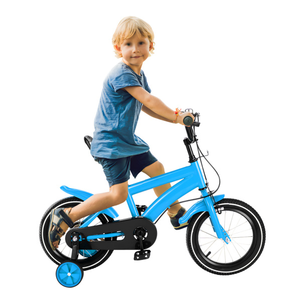 14 Inch Children's Bicycle 2-9 Years boys and girls Bicycle Kids Bike with V-Brake Front Stabilisers and Pneumatic Tyres Blue 14 Inch Children's Bicycle 2-9 Years boys and girls Bicycle Kids Bike with V-Brake Front Stabilisers and Pneumatic Tyres Blue