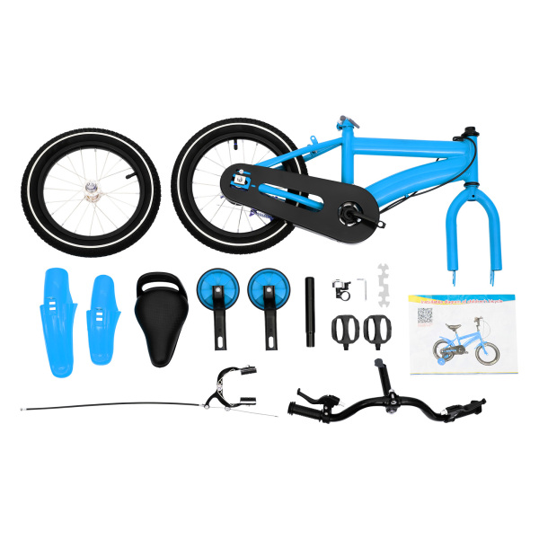 14 Inch Children's Bicycle 2-9 Years boys and girls Bicycle Kids Bike with V-Brake Front Stabilisers and Pneumatic Tyres Blue 14 Inch Children's Bicycle 2-9 Years boys and girls Bicycle Kids Bike with V-Brake Front Stabilisers and Pneumatic Tyres Blue