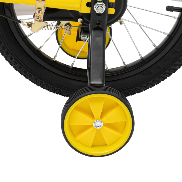 16 Inch Boy’s Girl’s Kids Bicycle Height Adjustable Child Bike with Stabilisers Yellow
