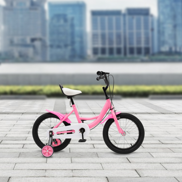 16" Kids Bike Bicycle Bikes 4-7 Years Old Boys/Girls Steel Frame Xmas Gift Pink