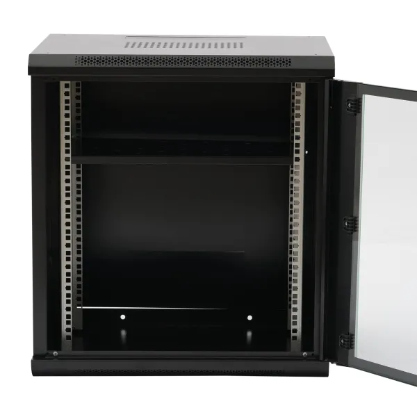 12u Deep Black Wall Mounted Data Cabinet Patch Panel Comms Network, 60*45*65cm, for Network Equipment, Monitoring 12u Deep Black Wall Mounted Data Cabinet Patch Panel Comms Network, 60*45*65cm, for Network Equipment, Monitoring