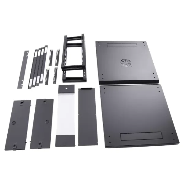 4U 24" Deep Wall Mount IT Network Server Rack Cabinet Enclosure Lockable Box+Key 4U Server Rack Network Cabinet Black
