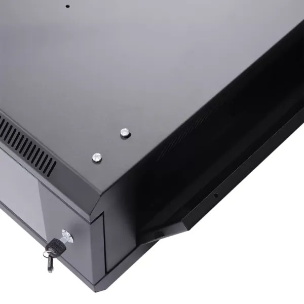 4U 24" Deep Wall Mount IT Network Server Rack Cabinet Enclosure Lockable Box+Key 4U Server Rack Network Cabinet Black