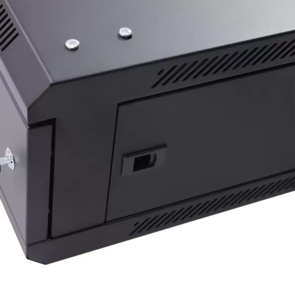 4U 24" Deep Wall Mount IT Network Server Rack Cabinet Enclosure Lockable Box+Key 4U Server Rack Network Cabinet Black