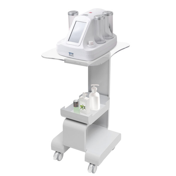 Acrylic Beauty Salon Trolley Cosmetic Cart Salon Cart Work Cart Portable Equipment Cart Trolley for Beauty Instruments White