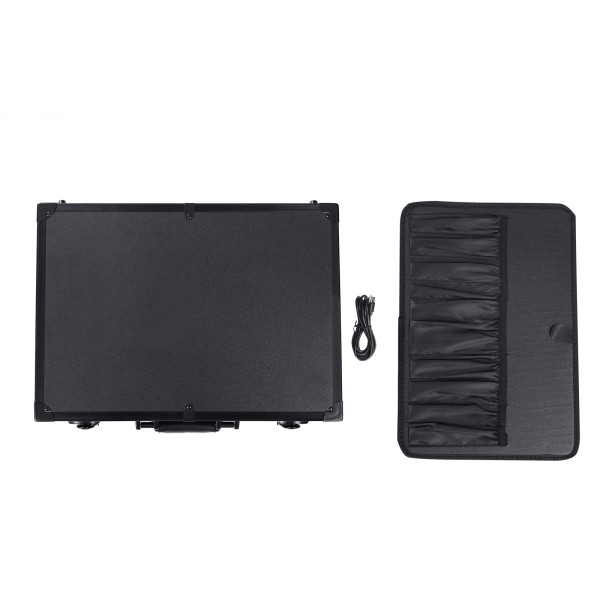 Makeup Travel Train Case with Mirror LED Light Cosmetic Bag Portable Storage UK