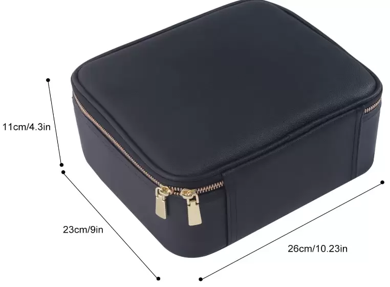 Travel Make-Up Storage Bag Make Up Artist Tool Box Cosmetic Brush Case Toiletry Organizer w/ Mirror Makeup Bag