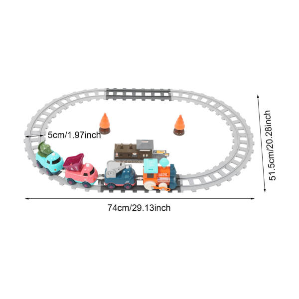 Track Train Set, Train Track Toy Set, Track Train Set Children's Educational Toys for  4-6 Years Old