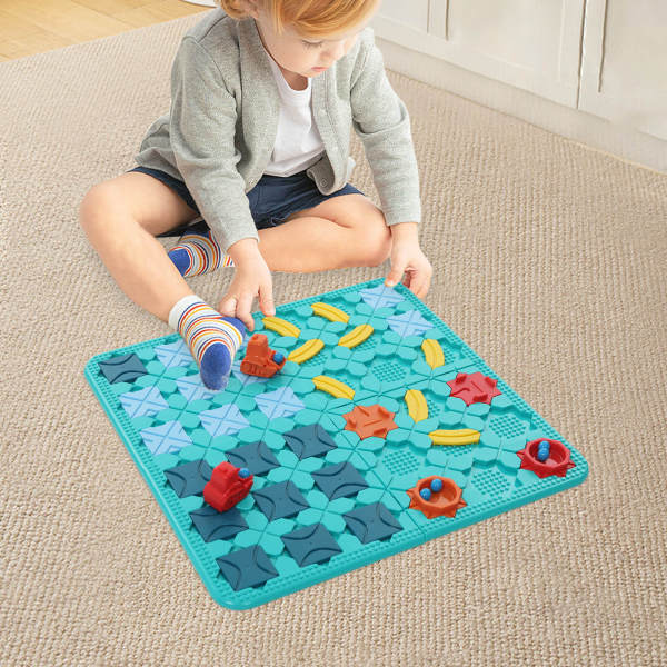 Road Builder Game Toy, Road Building Puzzle Toy, Educational Toy for Kids Boys Girls