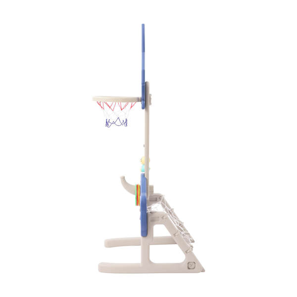 5 in 1 Toddlers Basketball Hoop Stand, Children's Basketball Hoop Set, Adjustable Height Sports Center with Basketball Soccer Golf Game Set