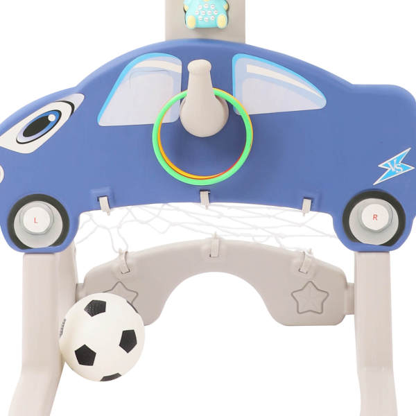 5 in 1 Toddlers Basketball Hoop Stand, Children's Basketball Hoop Set, Adjustable Height Sports Center with Basketball Soccer Golf Game Set
