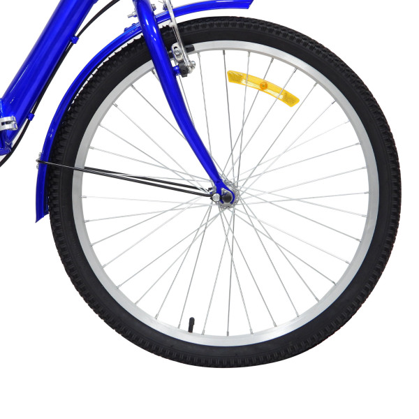 24'' Folding Adult Tricycle Capacity 120KG 3 Wheels Adult Trike Bike Cruiser Bike 7 Speed with Basket