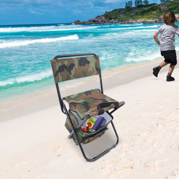 Fishing Chair with Insulated Bag, Folding Chair, Foldable Camping Chairs