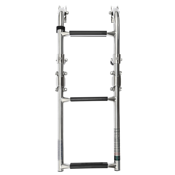 3 Step Folding Ladder Boat Marine Stainless Steel Pontoon Ladder Polished