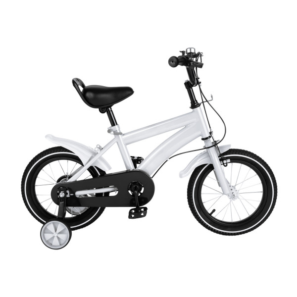 14 inch Kids Bike Bicycle Children bike Removable Stabilisers Boys Girls Bike White