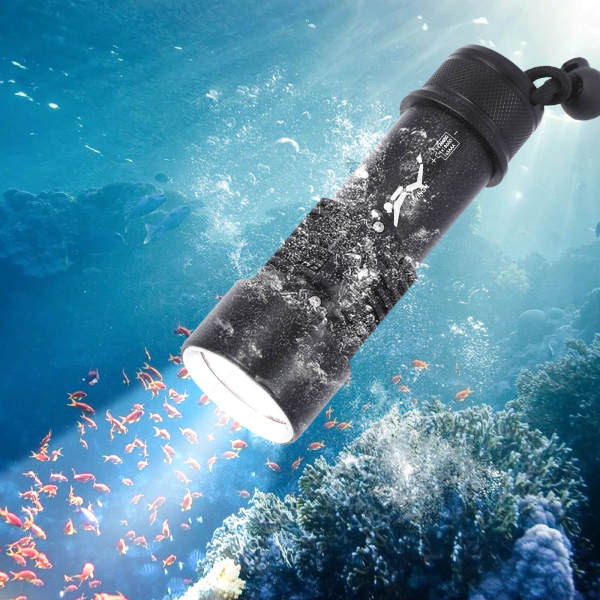 White Light, Dive Light, Compact Bright Diving Torch, Submersible Flashlight