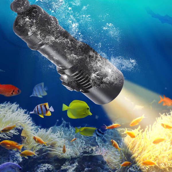 Yellow Light, Dive Light, Compact Bright Diving Torch, Submersible Flashlight