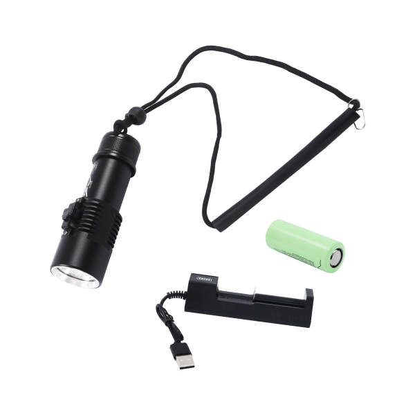Yellow Light, Dive Light, Compact Bright Diving Torch, Submersible Flashlight